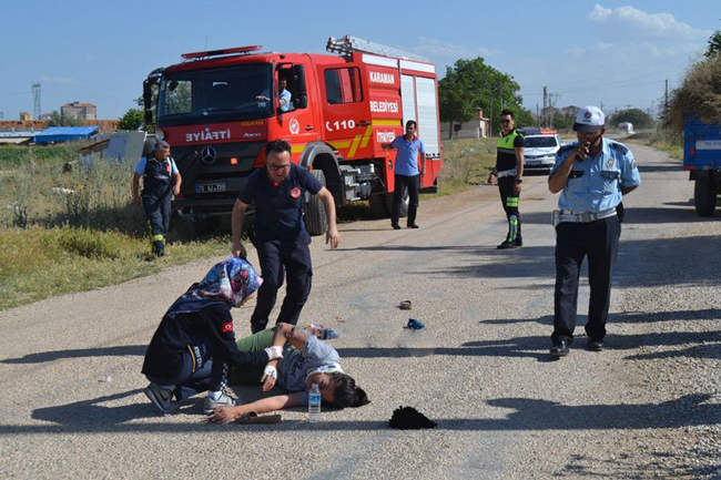 Traktörün Altında Kalan Çocuk Konya'ya Sevk Edildi.