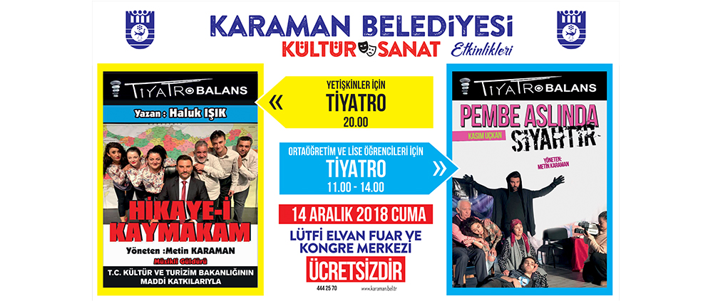 İki farklı tiyatro gösterimi sanatseverlerle buluşacak.