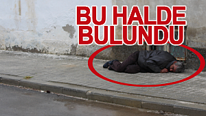 Yaşlı adam bu yağmurun altında bu halde bulundu