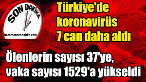 KoronaVirüste vaka sayısı 1539 can kabı 37 oldu