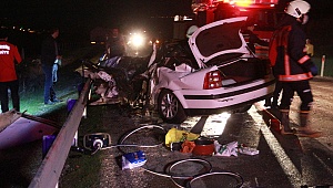 Mersin'de işçi otobüsü ile otomobil çarpıştı: 1 ölü, 11 yaralı