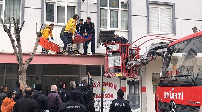Üçüncü kattan tenteye düştü, yaralı kurtuldu