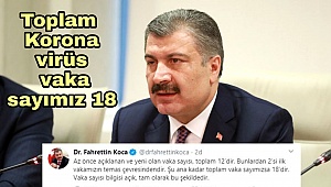Yeni vaka sayısı 18
