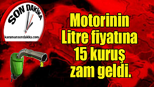 Araç sahiplerinin dikkatine;Motorinin litre fiyatına 15 kuruş zam geldi.