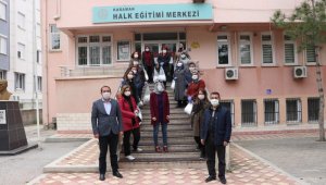 Halk Eğitim Merkezi maske üretimine başladı