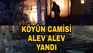 Karaman'da Köy camii yandı