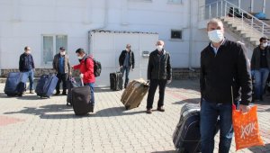 Karaman'da karantina süreci tamamlanan 154 kişi memleketlerine gönderildi