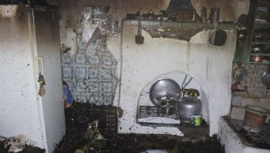 Karaman'da tek katlı müstakil evde korkutan yangın: 1 yavru kedi telef oldu