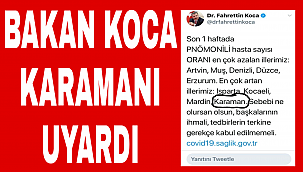 SAĞLIK BAKANI UYARDI KARAMAN'DA KORONA VİRÜS ARTTI