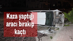 Kaza yaptığı otomobilini bırakıp olay Yerinden kaçtı