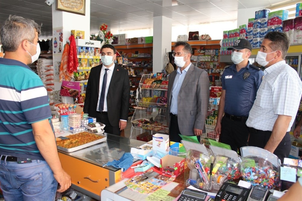 Sarıveliler'de korona virüs denetimleri