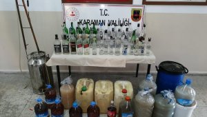 Karaman'da kaçak içki operasyonu