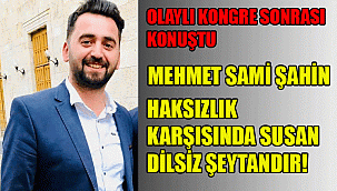 MEHMET SAMİ ŞAHİN AK PARTİ MERKEZ İLÇE KONGRESİ'NDE OLANLARI ANLATTI