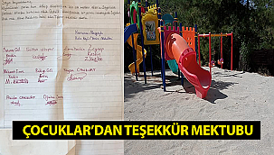 Kaymakam amcalarına çocuklardan teşekkür mektubu