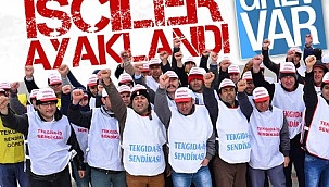 Eylemde Türkiye'nin çeşitli illerinden getirilen eylemciler boy gösterdi