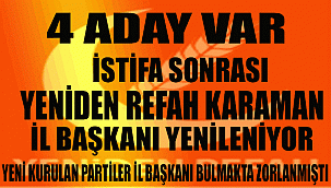 YENİDEN REFA PARTİSİ KARAMAN İL BAŞKANLIĞI İÇİN ADAY VAR