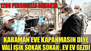 Karaman Valisi Karaman için ev ev, kapı kapı gezerek vatandaşları uyardı