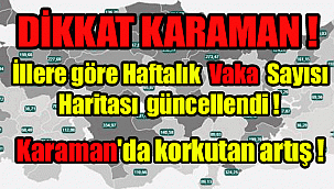 Son Dakika: İllere göre 'Haftalık Vaka Sayısı Haritası' güncellendi! Karaman'da korkutan artış