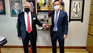 REKTÖR NAMIK AK'TAN KARAMAN MİLLETVEKİLİ ESER'E ZİYARET