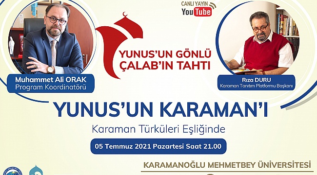 YUNUS'UN GÖNLÜ ÇALAB'IN TAHTI PROGRAMI YENİ KONUKLARLA DEVAM EDİYOR