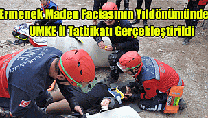 Ermenek Maden Faciasının Yıldönümünde UMKE İl Tatbikatı Gerçekleştirildi