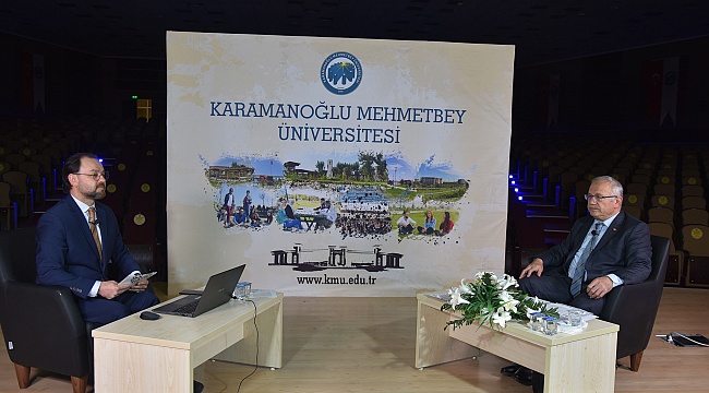 REKTÖR NAMIK AK KMÜ TV'DE ÖĞRENCİLERE SESLENDİ