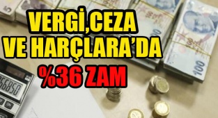 2022 yılının vergi, ceza ve harçlara %36,2 zam