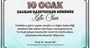 Rektör Namık Ak, '10 Ocak Çalışan Gazeteciler Günü'nü Kutladı