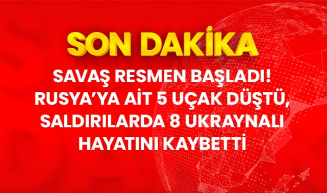Ukrayna, 5 Rus uçak ve 1 Helikopter düşürdü Patlamalar devam ediyor
