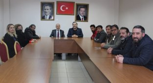 Başkan Mustafa Bayır'a Gazetecilerden Hayırlı Olsun Ziyareti