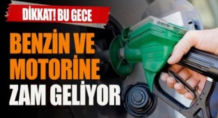Benzinin litre fiyatına 1 lira 60 kuruş, motorine 1 lira 62 kuruş zam geliyor.