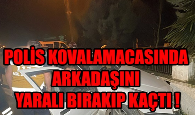KARAMAN'DA POLİSTEN KAÇAN OTOBİL DUVARA ÇARPTI