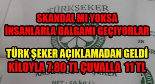 SKANDAL ZAM AÇIKLAMASI KİLOYLA 7,80 TL ÇUVALLA 11 TL