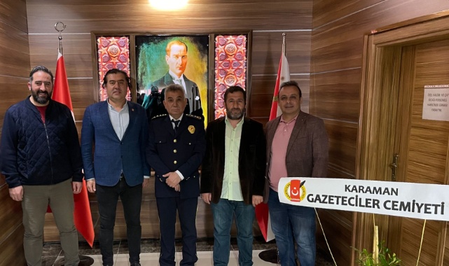 Gazetecilerden Karaman İl Emniyet Müdürü Taş’a Ziyaret