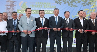 Hisarcıklıoğlu Karaman'da Ticaret Borsası Lisanslı Depoculuk AŞ'nin açılışına katıldı