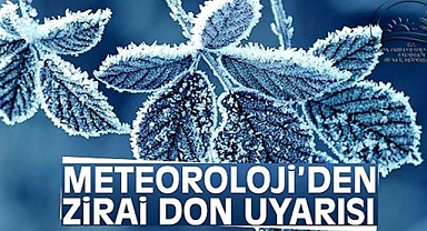 METEOROLOJİ'DEN ZİRAİ DON UYARISI