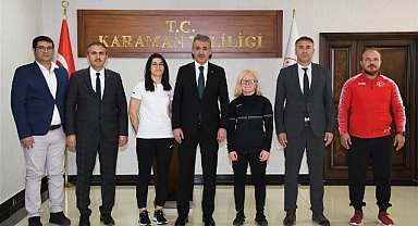 Şampiyonlardan Vali Tuncay Akkoyun'a Ziyaret