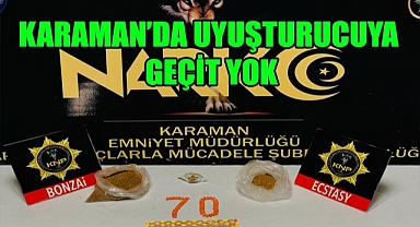 KARAMAN'DA UYUŞTUCU TACİRLERİNE GEÇİT YOK: 2 GÖZALTI