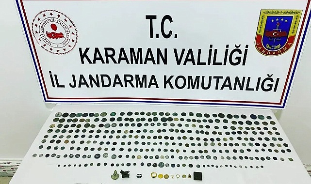 KARAMAN'DA YAPILAN TARİHİ ESER OPERASYONUNDA 18 ŞAHIS GÖZALTINDA