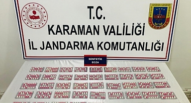 Karaman'da Jandarma şüphe üzerine durdurduğu araçtan uyuşturucu çıktı