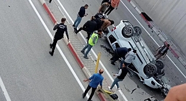 Karaman'da hafif ticari araç alt geçide düştü: 1 ölü, 2 yaralı