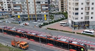 Kayseri'de yeni tramvay teste başladı