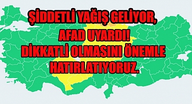 AFAD ''Vatandaşlarımızı Uyarıyoruz!''