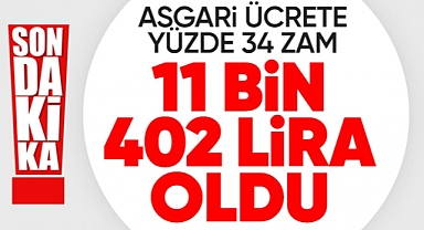 Asgari ücret 11 bin 402 lira oldu