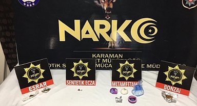 Karaman'da yapılan uyuşturucu operasyonunda 2'si bayan 3 kişi tutuklandı.