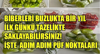 Biberleri Buzlukta Bir Yıl Taze Gibi Saklayabilirsiniz