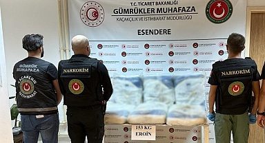Esendere Gümrük Kapısında 153 kilo eroin yakalandı