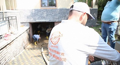 Kayseri Melikgazi'de sel temizliği yapılıyor