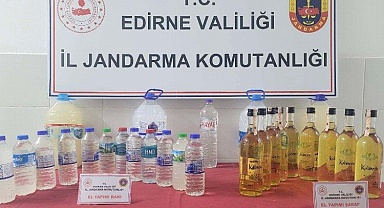 Edirne İpsala’da kaçak içkilere el konuldu