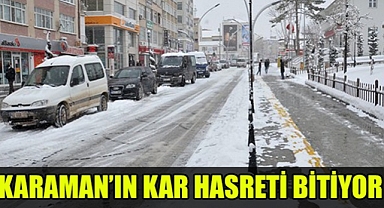 KARAMAN'A KAR GELİYOR